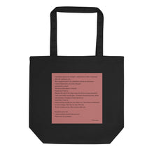 Load image into Gallery viewer, Eco Tote Bag : Donnique Williams Rest in Peonies with poem
